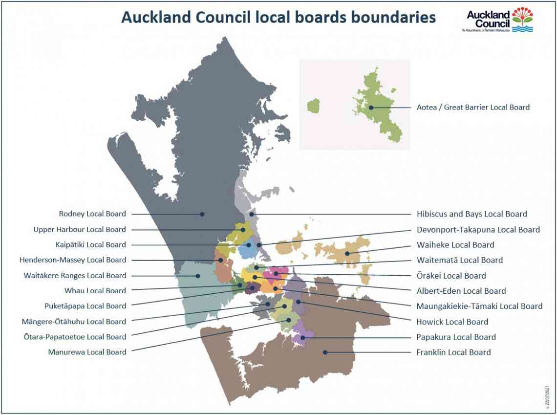Local Boards Map Auckland Council